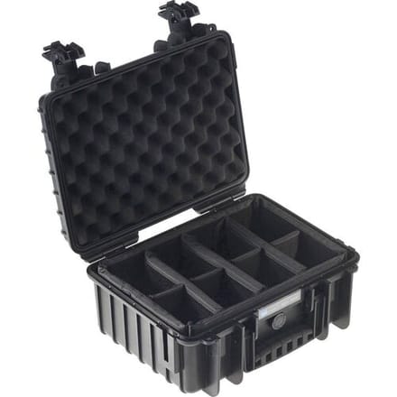 B&W International Type 3000 Outdoor Case incl. vakindeling - zwart