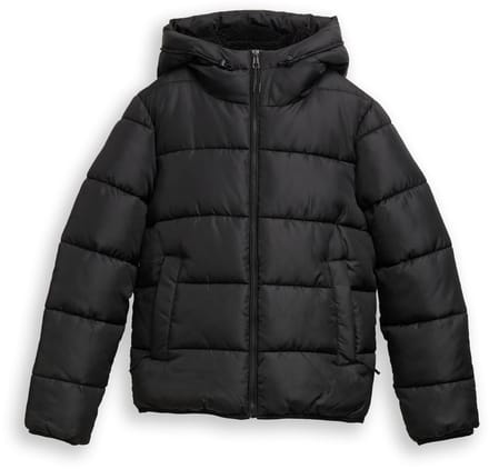 Tom Tailor Denim - Pufferjas met capuchon - Maat L - deep black