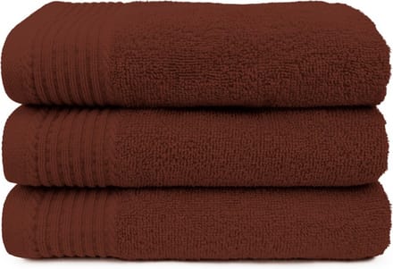 The One Voordeel Maxi Badlakens Bruin 3 stuks 100x180cm