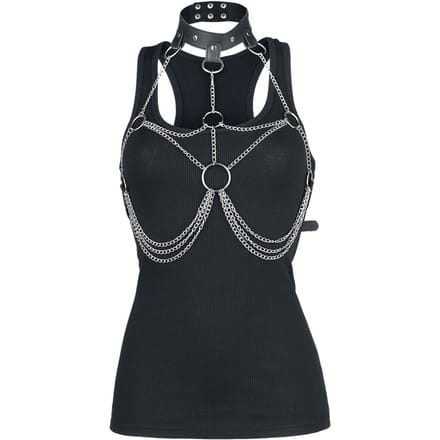Poizen Industries - Gothic Harness - Mase Harness - voor Vrouwen - zwart