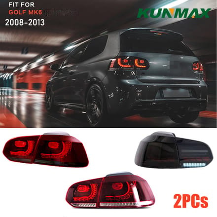 Paar achterlichten voor VW Golf6 MK6 R20 2008-2013 met stromend water effect knipperlicht Golf 6 achterlicht
