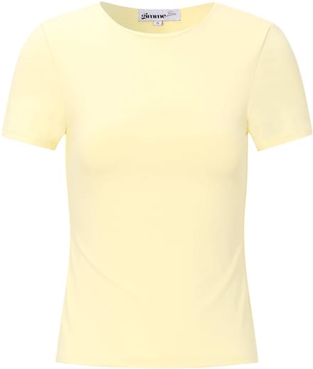 Seamless Fit Basic Tee – Nauwsluitend T-shirt – Comfortabel Basisstuk voor elke Dag - Geel - Maat XL