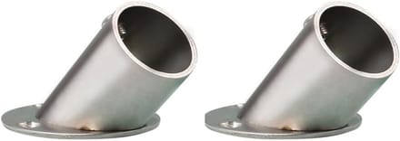 Dailygoods - 2 Schuine Flens Eindbeugels voor Gordijnroedes