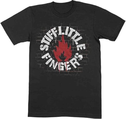 Stiff Little Fingers - Wall Heren T-shirt - M - Zwart