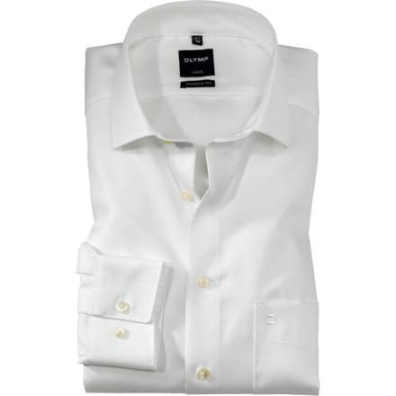 OLYMP Luxor modern fit overhemd - beige twill - Strijkvrij - Boordmaat: 39