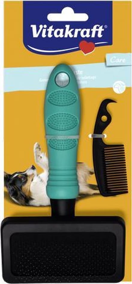Vitakraft - Verzorgingsborstel - Hondenborstel - Kattenborstel - Inclusief Kam