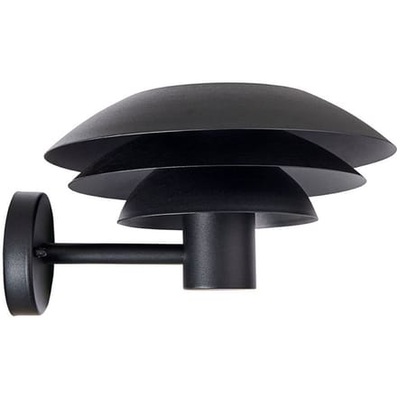 Dyberg Larsen buitenwandlamp DL25 zwart Ø 25 cm