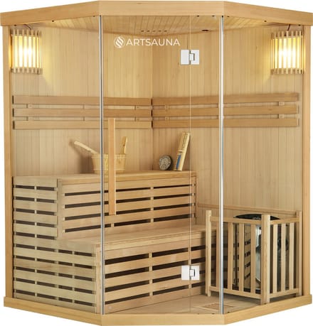 Binnensauna Espoo 150 Premium - Finse saunacabine - 150x150x200 cm