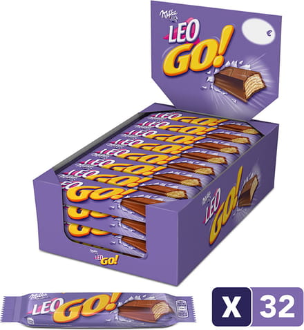 Milka Leo Go Milk Wafer - 32 x 48 gram