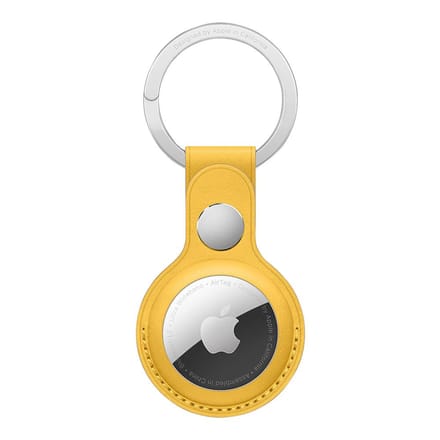 Apple Leather Key Ring voor de Apple AirTag - Meyer Lemon