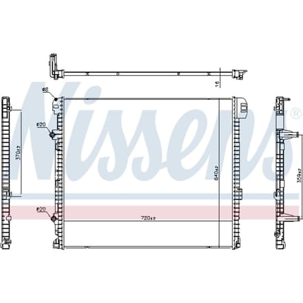 Radiator, motorkoeling NISSENS 606979