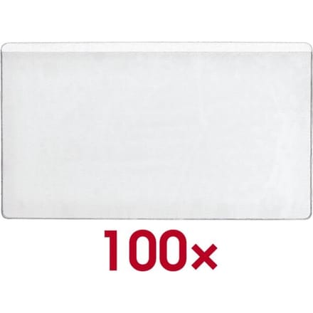 DURABLE visitekaarthoesjes, voor 100 visitekaartjes, zelfklevend, 100 stuks