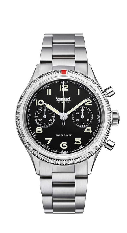 Hanhart Pioneer 417 ES Horloge - stalen band - 42 mm
