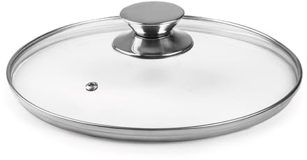 - 971630 - Glazen deksel, roestvrijstalen knop, 30 cm