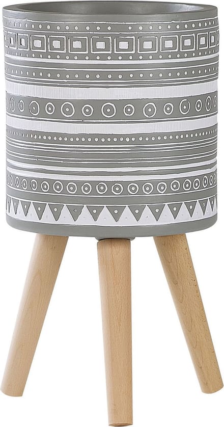 NAUSA - Plantenbak - Lichtgrijs - 30 cm - Magnesiumoxide