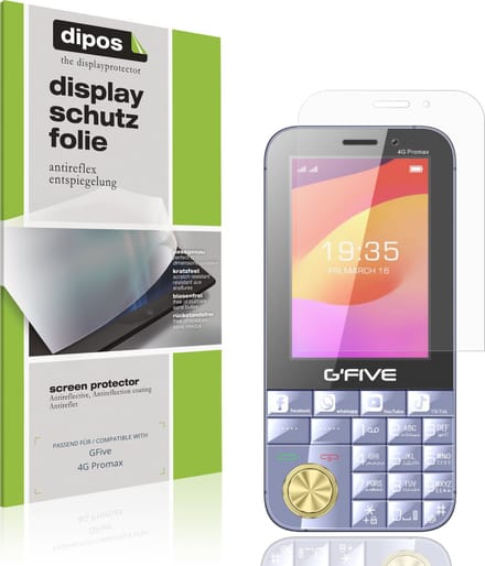 dipos – 4x Matte Beschermfolie geschikt voor GFive 4G Promax | Krasbestendige & antireflecterende Screenprotector Ultra-Thin