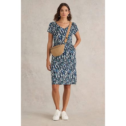 White Stuff Tallie Eco Vero Jersey Dre Navy Größe: 10 REGULAR | Midikleider Outlet | Damen | Blau