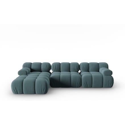 Modulaire-4-zitshoekbank Tropea links velvet | Milo Casa