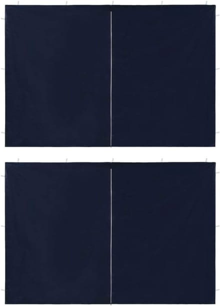 Set van 2 Zijpanelen voor Partytent met Venster en Ritssluiting 300x195 cm Blauw