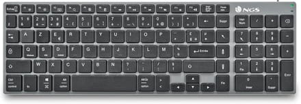 Draadloze toetsenbord Bluetooth 5.0 10m bereik AZERTY zwart