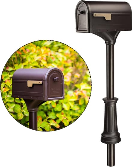 CRLYN® Brievenbus op Paal - Postontvanger Met Standaard - Zwart