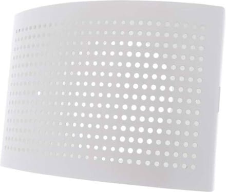 Ventilatie toevoer ventiel Ø 100mm met geperforeerde kap voor wandmontage WIT - DTQA100