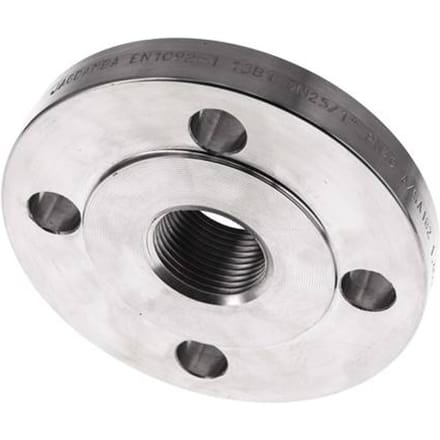 Draadflens DN25-PN40 Rp 1'' RVS 1.4571 DIN 2567 En EN 1092-1 (Type 13)