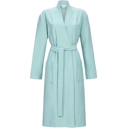 Ringella Aquablauwe uniseks badjas badstof Blauw man S