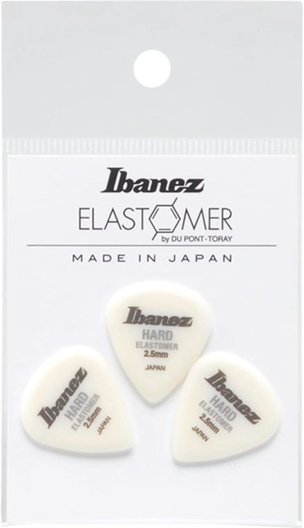 Ibanez BELJ1HD25 Elastomer Teardrop Guitar Pick Hard 2.5mm (3-Pack) - Plectrum set