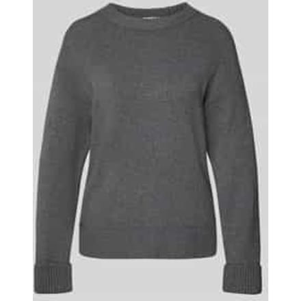 Relaxed fit gebreide pullover van katoenmix met wol