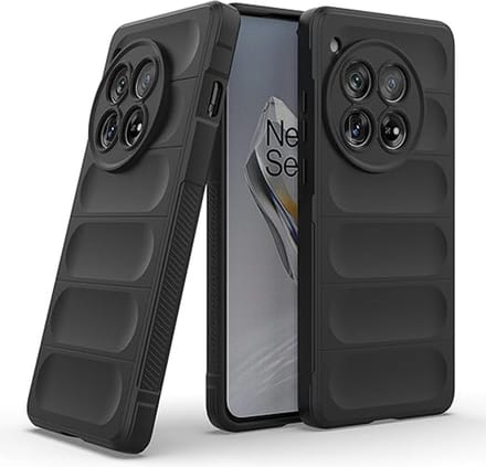 Hoesje geschikt voor OnePlus 12 - Techsuit Magic Shield Silicone Back Cover - Zwart