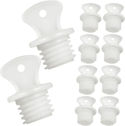 Kruikendop Vervanging - Rubber Stopper - Lekvrij Afsluiten - Hittebestendig Rubber - 3.7 x 2.7 cm - Wit
