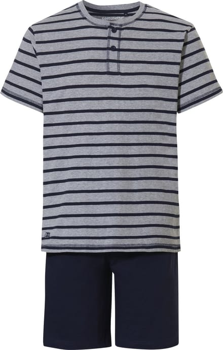 Heren Shortama Pastunette - Katoen - Grijs/Blauw - Maat S