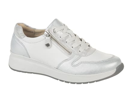 Fidelio Veterschoen Rits Heaven Wijdte H Zilver Wit Combi 566114/31