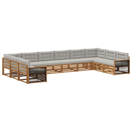 vidaXL - Sofa-Sets - 10 - st - Massief - Acacia - Hout