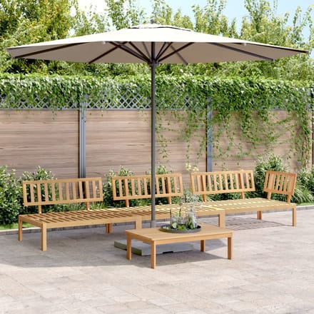 vidaXL - 4-delige - Loungeset - pallet - massief - acaciahout