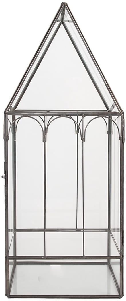 Clayre & Eef Decoratie Kweekkastje 15x15x38 cm Transparant Metaal