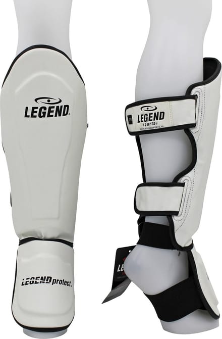 Kickboks Scheenbeschermers Legend Best Heren/Dames Wit PU M