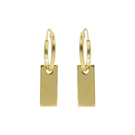 Karma Symbols oorbel Rectangle goud M1966