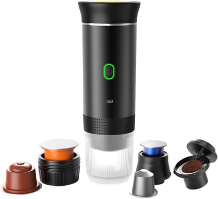 Draagbare Koffiemachine - Compact Design - Oplaadbare USB-C Batterij - 3-in-1 Functie - Voor Koffieliefhebbers