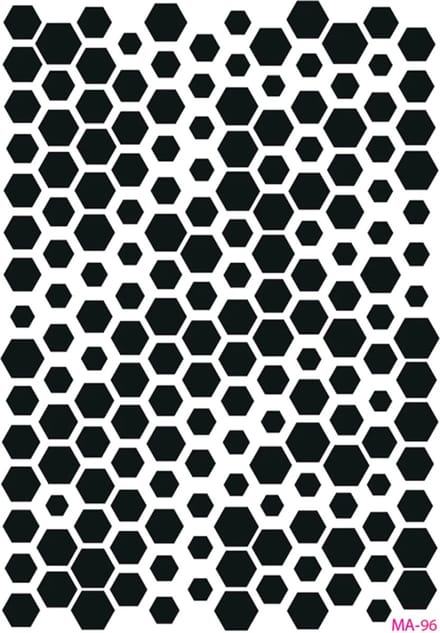 Cadence Mixed Media Stencil MA96 21x29 cm Hexagonaal