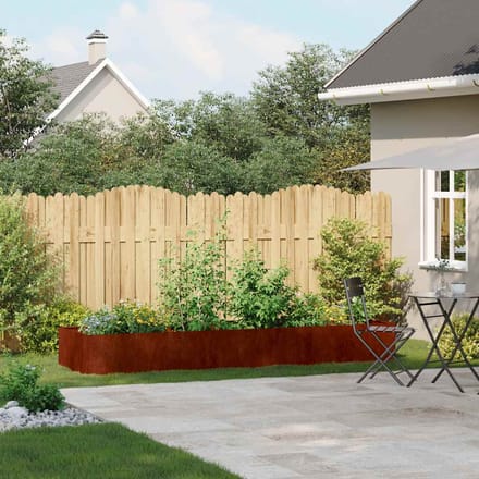 vidaXL - Plantenbak - roestig - 280x80x40 - cm - weervast - staal