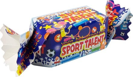 Toffee doos "Sporttalent" 20 Cm Karton Blauw