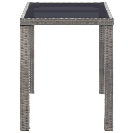 vidaXL - Tuintafel - 123x60x74 - cm - poly - rattan - antraciet