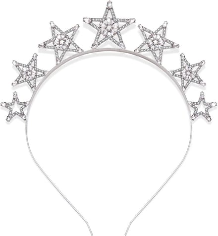 Glitter Ster Hoofdband Strass Tiara Kroon voor Bruiloft en Feestjes