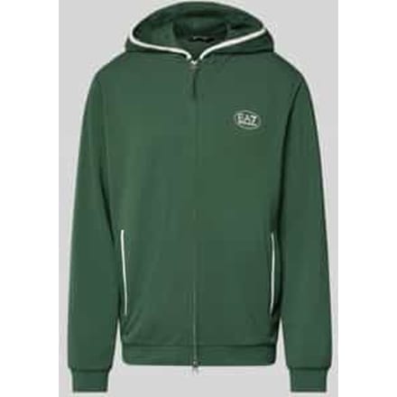 Sweatjack met logo en tweewegritssluiting