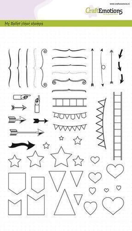 Clearstamps A5 Bullet journal - tekens groot
