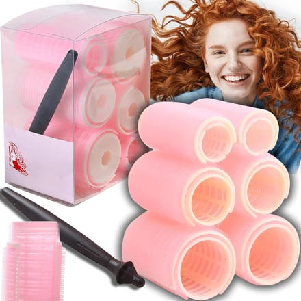 Dailygoods - Krulspelden Haarrollers - 6 Stuks Zelfklevend voor Professionele Resultaten