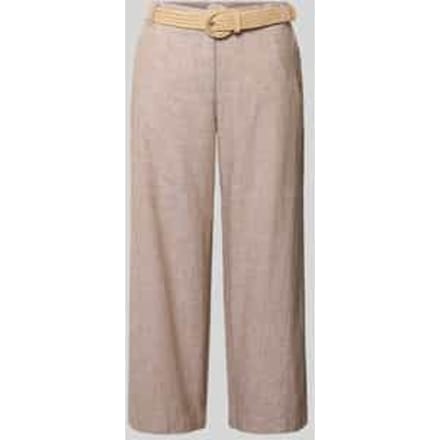 Culotte van linnenmix met riem