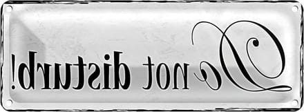 Metalen Deurbord - Waarschuwingsbord Huis - Privacy Aangeven - Nostalgisch Design - 10 x 27 cm - Multicolor